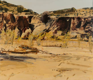 Forrest Moses, Cerrillos Riverland, oil on canvas, n.d., 36 1/16 × 42 in. Collection of the New…