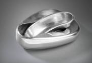 Robert Heinecken, Bed Pan, circa 2002, stainless steel [2 component pieces], 12 1/4 x 9 x 4 in.…