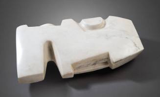 Shirley J. Stark, Frozen Scream, n.d., marble, 25 1/4 × 13 × 5 in. Collection of the New Mexico…
