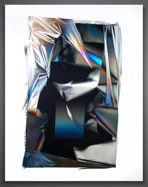 Larry Bell, La Cuerva, 1991, Inconel vaporized nickel chrome alloy on rag paper mounted on pain…