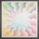 Judy Chicago, Great Ladies 2, 1972, Airbrush on paper, 23 × 23 in. Collection of the New Mexico…