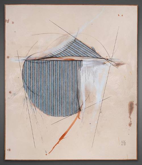 Allan Graham, Untitled, 1977, watercolor, oil and stick pigment on canvas, 84 3/4 x 72 1/2 in. …