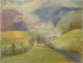 Untitled (Farm Buildings Surrounded by Hills)