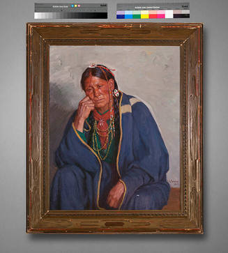 Joseph H. Sharp, Taos Indian Portrait, 1914, oil on canvas, 30 x 24 in. Collection of the New M…