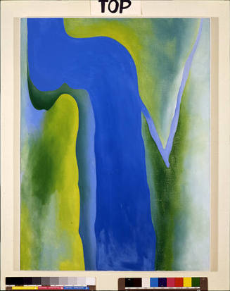 Georgia O'Keeffe, On the River (From the River Light Blue), 1964, oil on canvas, 40 x 30 in. Co…