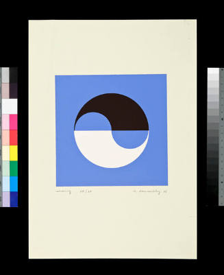 Frederick Hammersley, Seedling, 1967, silkscreen, 8 x 8 in. Collection of the New Mexico Museum…
