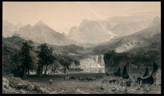 Albert Bierstadt, The Rocky Mountains, Landers Peak, 1863, engraving, 19 x 29 1/2 in. Collectio…