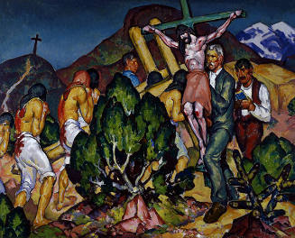 William Penhallow Henderson, Holy Week in New Mexico, 1919oil on panel. 31 1/2 × 39 1/2 in. Fra…