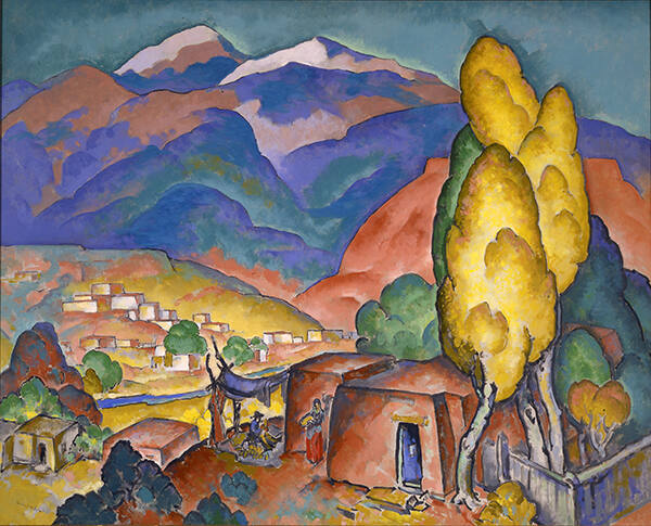 William Penhallow Henderson, Landscape (Cerro Gordo Before the Sangre de Cristo Mountains), cir…