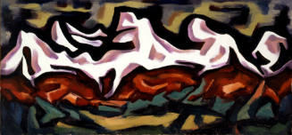 Howard Norton Cook, Winter Mountain Cycle #4, 1955, oil on canvas26 x 55 in. Collection of the …