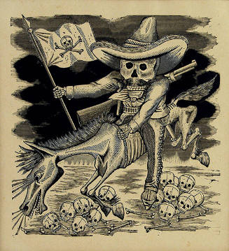 Jose Guadalupe Posada, Calavera Zapatista, 1913, engraving on paper, 10 1/4 x 9 3/4 in. Collect…