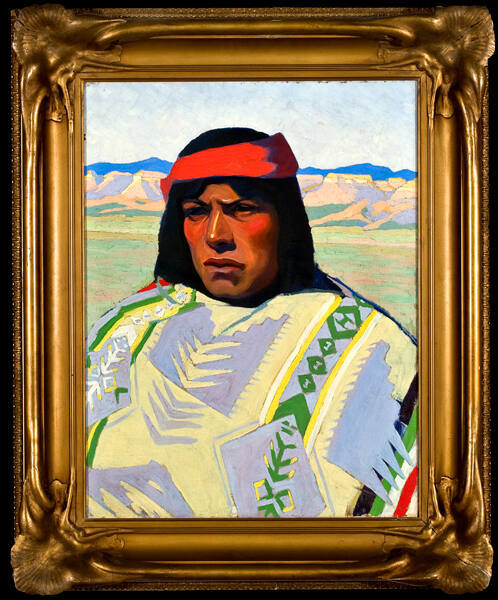 Louise Crow, Yen-see-do, before 1919, oil on canvas, 26 x 20 in. Collection of the New Mexico M…