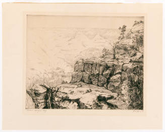 Albert Lorey Groll, Grand Canyon, Arizona, n.d., etching, 7 7/8 x 9 7/8 in. Collection of the N…