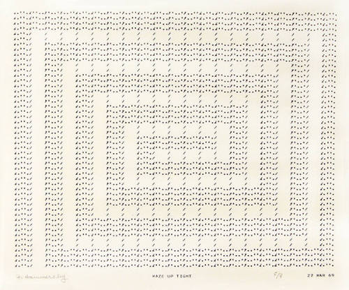 Frederick Hammersley, MAZE UP TIGHT, #43, 1969, (8/8), from the series of #1-#72, computer‐gene…