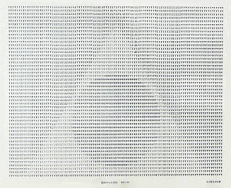 Frederick Hammersley, BUFFERIN TEED, 1969, computer‐generated drawing on paper, 11 x 14 3/4 inc…