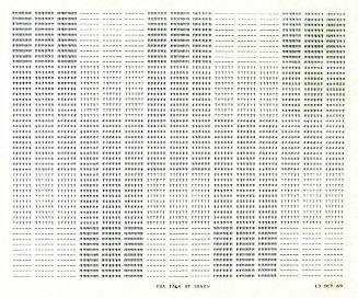 Frederick Hammersley, TEA TALK AT SEVEN, 1969, computer‐generated drawing on paper, 11 x 14 3/4…