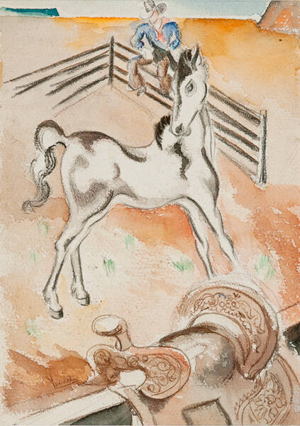 Untitled (Horse and Saddle)