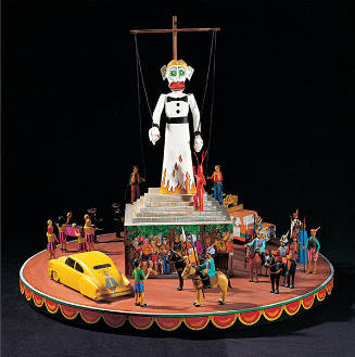 Luis Tapia, Viva La Fiesta (Zozobra), 1996, carved and painted wood, 36 x 39 x 39 in. Collectio…