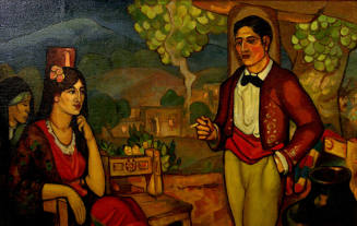 William Penhallow Henderson, Evening (Mural for the Santa Fe Country Club), 1920, oil on canvas…