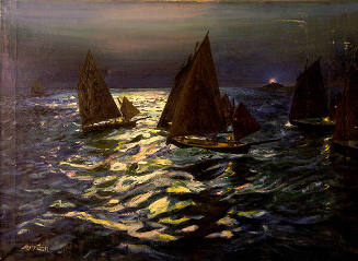 Sailboats in the Moonlight