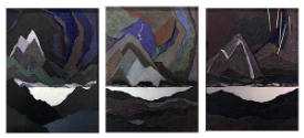Brian Blount, Night Storm (Triptych), 1987, colored paper, each image 35 x 26 in. Collection of…