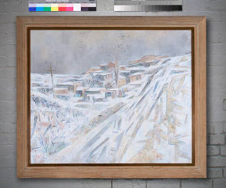 Andrew Dasburg, Talpa Winter, 1966, oil on Masonite, 24 x 29 in. Collection of the New Mexico M…