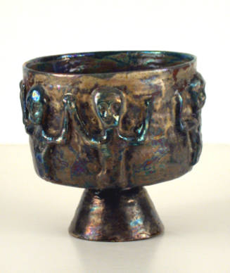 Lustre Footed Bowl with Figures