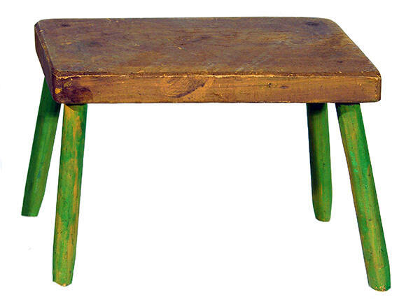 Brown Table with Green Legs