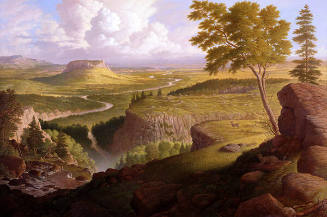 Untitled Landscape with Puma and Deer