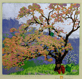 Gustave Baumann, Spring Blossoms  (Progressive Proof - Seventh Stage), 1950, color woodcut, 12 …