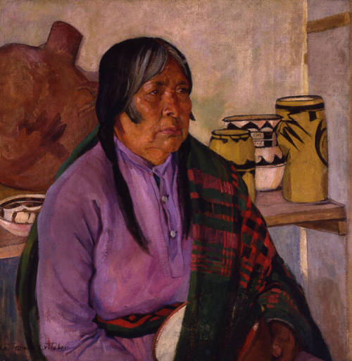 Catharine Carter Critcher, Hopi Pottery Maker, ca. 1927, oil on canvas, 30 x 29 in. Collection …