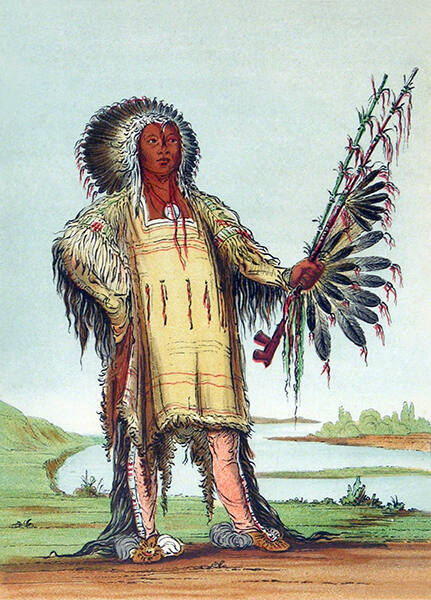 Ha-na-tá-nu-maúk, Wolf Chief, Head Chief of the Mandan Tribe