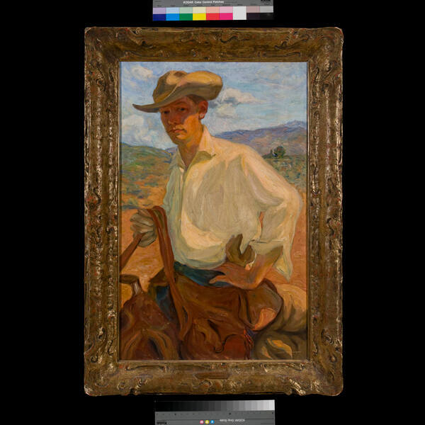 Donald Beauregard, Portrait of the Artist, circa 1910, oil on canvas, 31 3/8 × 19 9/16 in. Coll…