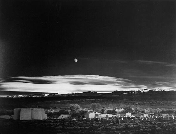 Ansel Adams, Moonrise, Hernandez, New Mexico, 1941 (printed 1980), gelatin silver print, 15 3/8…