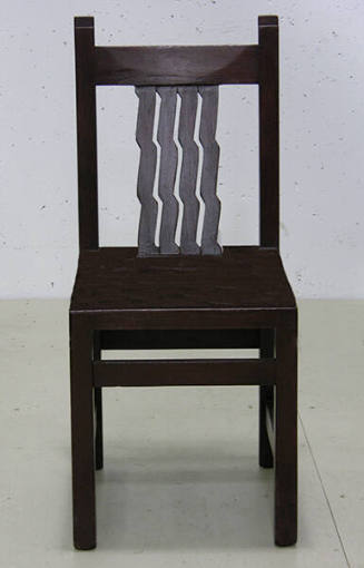 Gustave Baumann, Carved Chair, circa 1930, wood and paint. Collection of the New Mexico Museum …