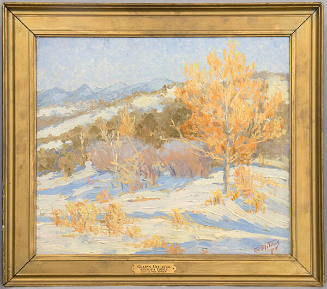 Gladys Vinson Mitchell, Winter at Bishop's Lodge, 1917, oil on canvas, 14 x 16 in. Collection o…