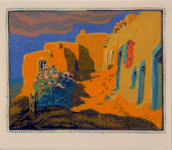 Gustave Baumann, Old Santa Fe (Progressive Proofs), 1952, color woodcut, 6 x 7 9/16 in. Collect…