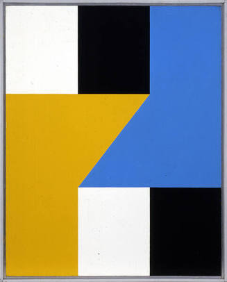Frederick Hammersley, Paired, 1961, oil on linen, 30 1/8 × 23 7/8 in. Collection of the New Mex…