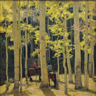E. Martin Hennings, Among the Aspens, before 1939, oil on canvas, 29 1/4 x 29 1/4 in. Collectio…