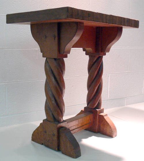 Pueblo/Deco Trestle-Style Side Table