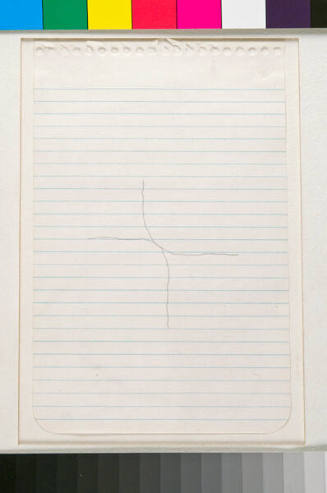 Richard Tuttle, Rome Drawing #78, 1974, graphite on lined notebook paper, 7 11/16 x 5 in. New M…
