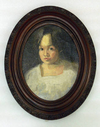 Georgia O'Keeffe, Untitled (Claudia O'Keeffe), circa 1905, oil on canvas, 11 3/4 × 9 3/8 in. Co…