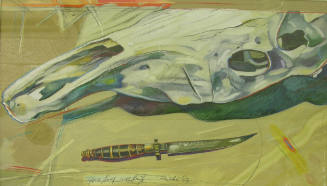 Skull with Knife
