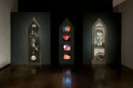 Meridel Rubenstein & Ellen Zweig, Portal to Archimedes' Chamber, 1990, palladium prints, steel,…