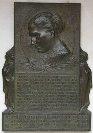 Henry Kirke Bush-Brown, Memorial Plaque - Alice Cunningham Fletcher, Chairman of the Managing B…