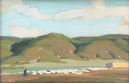 Untitled (Landscape with Man and Sheep)