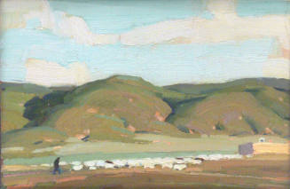 Untitled (Landscape with Man and Sheep)