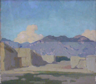 Untitled (Adobe Houses with Mountains)