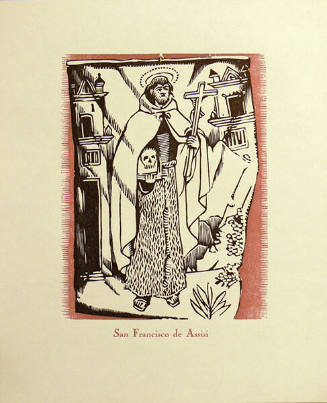 San Francisco de Assisi, from New Mexico Santos: A Suite of Woodblock Prints by Gustave Baumann