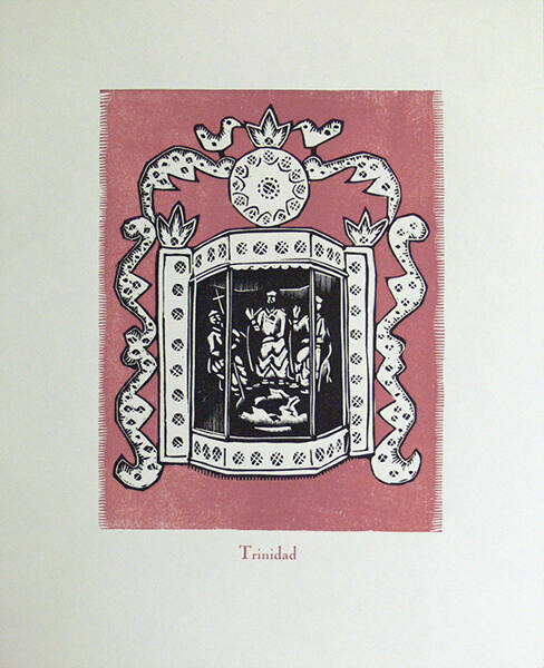 Gustave Baumann and Willard F. Clark, printed by Linnea Gentry, Trinidad (from New Mexico Santo…